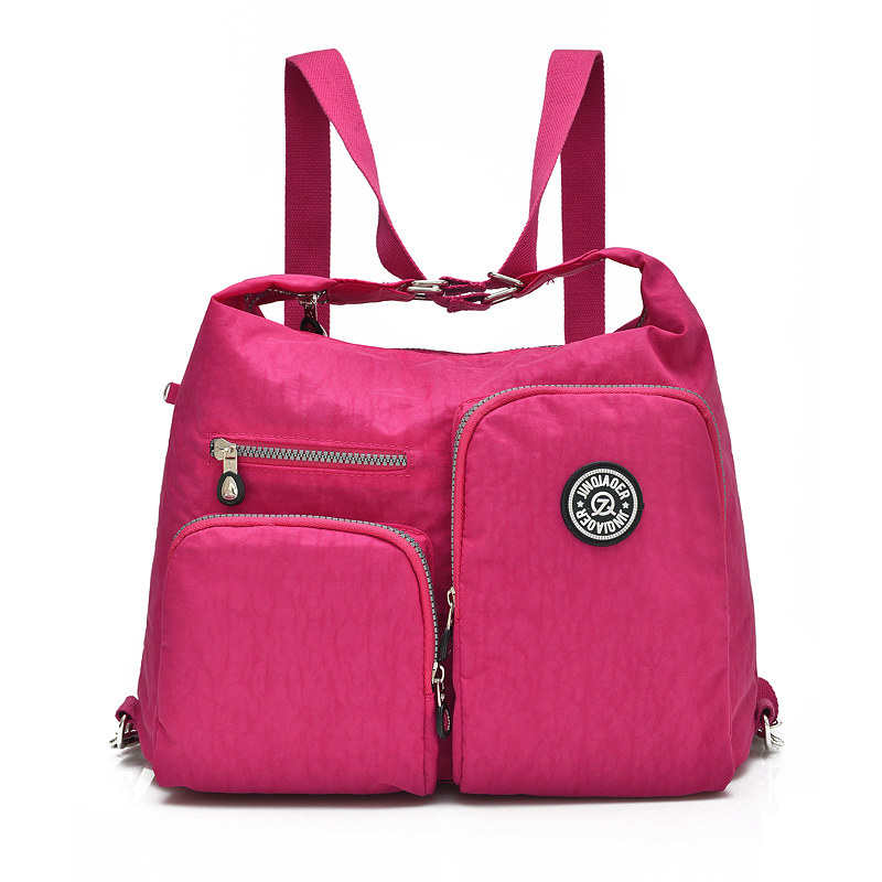 Women Fashion casual waterproof nylon backpack, Pink 
Women Fashion casual waterproof nylon backpack, Pink
