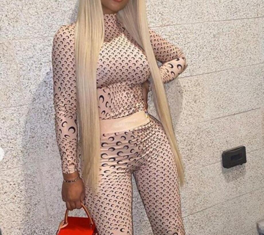 American European Fashion And Women's Autumn Sexy Crescent Print Two-piece Women's Suit
American European Fashion And Women's Autumn Sexy Crescent Print Two-piece Women's Suit