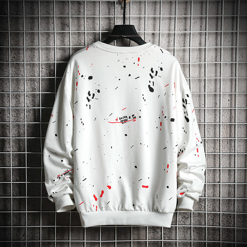 New Trend Men Hoodies Casual Solid Splice Pullover O-Neck Slim Fit Men's Sportswear Sweatshirt Print Male Hoody Tracksuit 201103