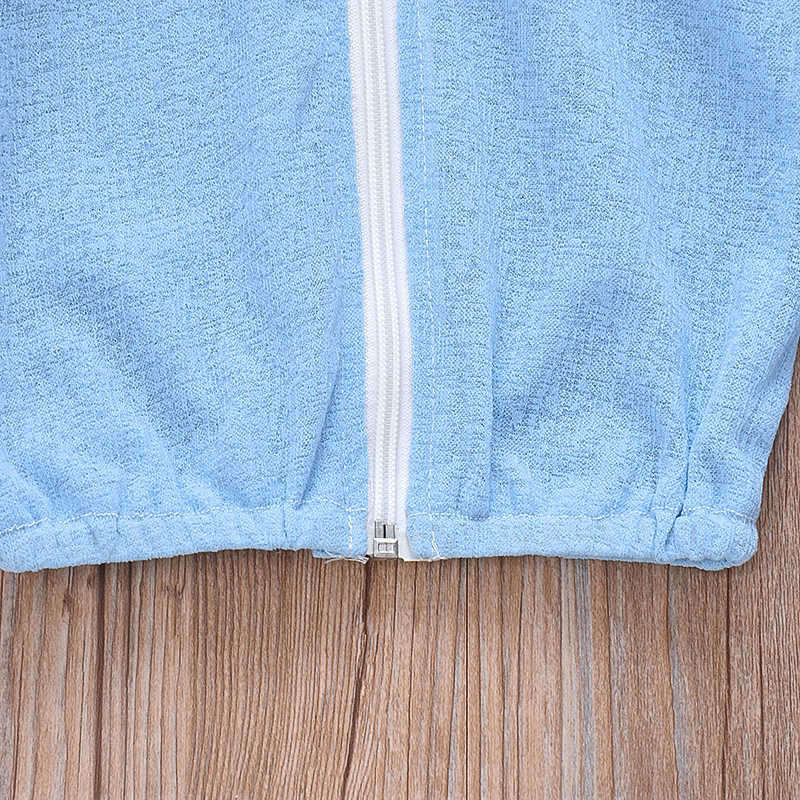 Summer and Spring Light blue trench coat Kids Boys Girl Jackets & Coats 210528