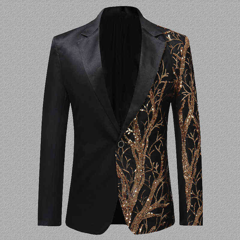 Red Shiny Glitter Sequin Blazer Men Single Button Mens Party Suit Jacket Casual Slim Fit Stage Dance Singer Costume Blazer S-4XL 211120