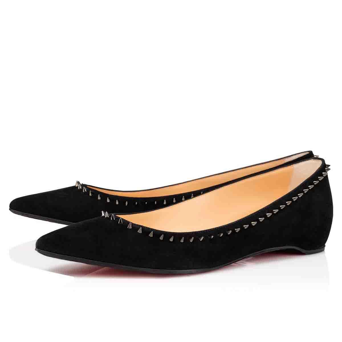 Refined Ladies Flat shoes red bottoms Flats black suede Veau Velours with spiked pointy-toe Anjalina style,Luxe-brands Red Soles Heels dress, Colour 3
Refined Ladies Flat shoes red bottoms Flats black suede Veau Velours with spiked pointy-toe Anjalina style,Luxe-brands Red Soles Heels dress, Colour 3