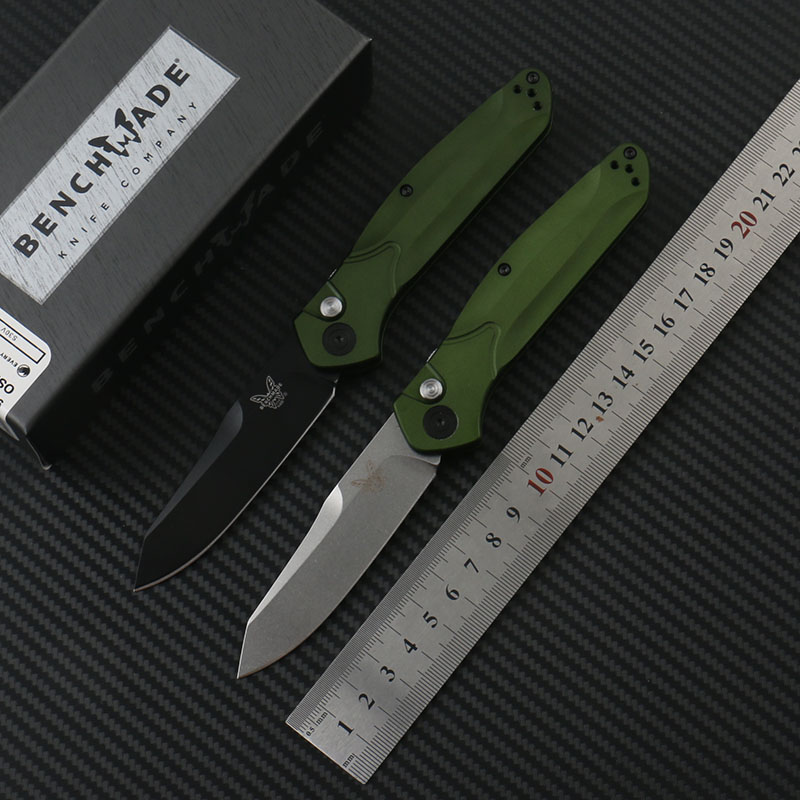 Benchmade 9400/9400BK Osborne AUTO Folding Knife 3.4" S30V Black/Satin Plain Blade, Green Aluminum Handles BM940 BM42 Automatic Best Knives
Benchmade 9400/9400BK Osborne AUTO Folding Knife 3.4" S30V Black/Satin Plain Blade, Green Aluminum Handles BM940 BM42 Automatic Best Knives