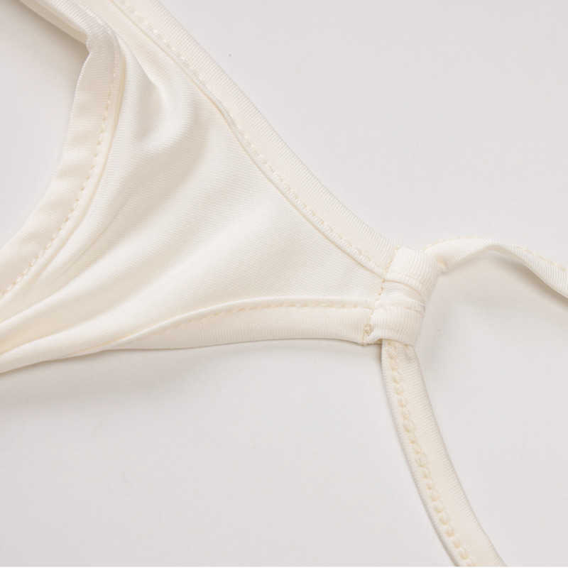 DEAT Women Sexy Slim Bottocks Mini Dress Solid Color Halter Long Sleeve Temperament Fashion Spring Summer 11B002 210709