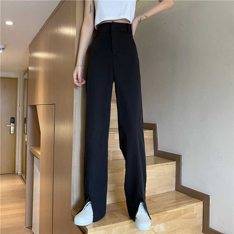 Real Shot Wide-Leg Pants Women's Summer Thin 2021 New Small Y0811