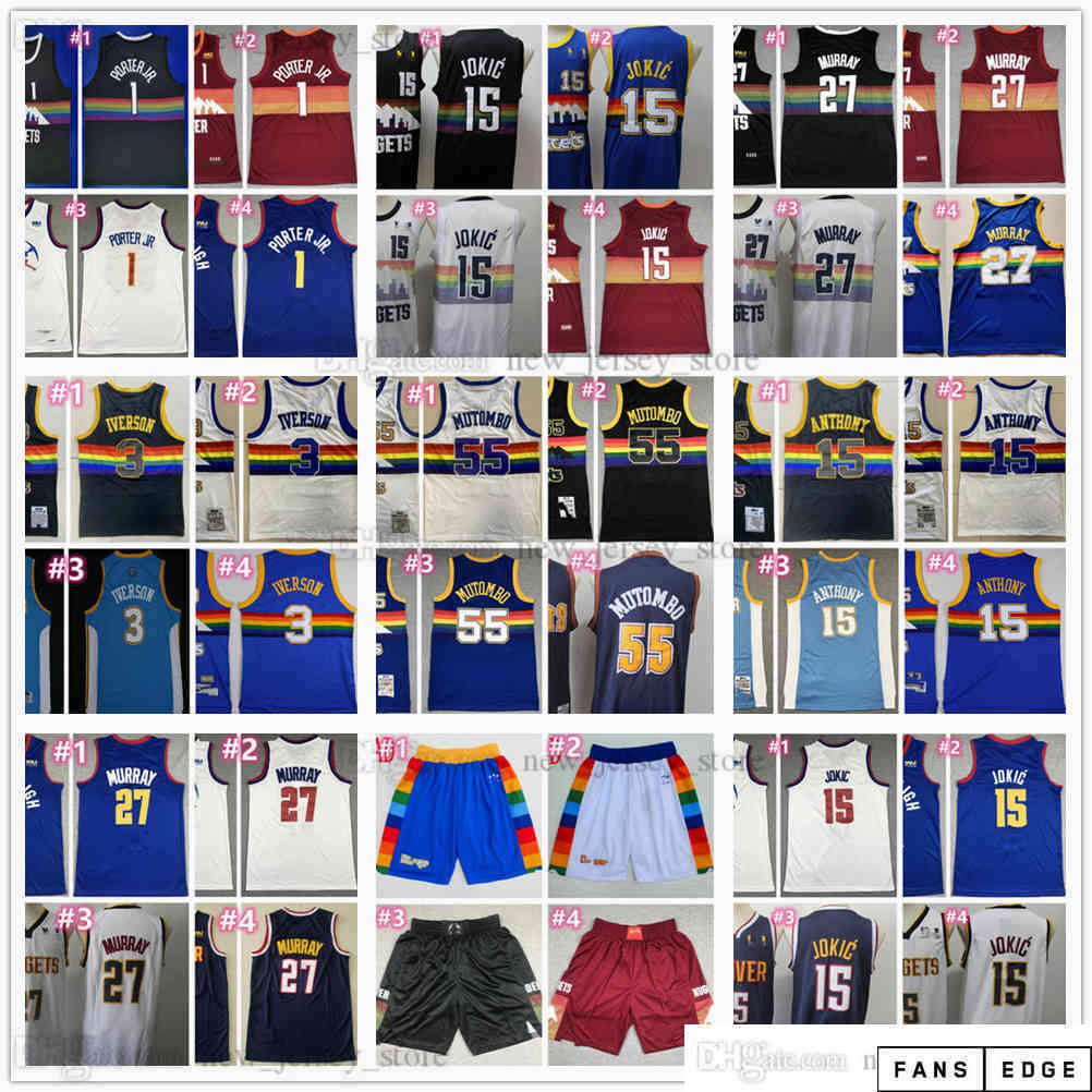 2021 News Basketball 15 Nikola 27 Jamal Jokic Murray Jerseys Retro Mitchell and Ness 3 Allen Carmelo Iverson Anthony Dikembe 55 Mutombo, Black;red
2021 News Basketball 15 Nikola 27 Jamal Jokic Murray Jerseys Retro Mitchell and Ness 3 Allen Carmelo Iverson Anthony Dikembe 55 Mutombo, Black;red