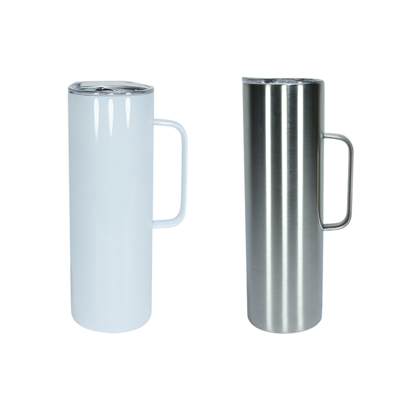 Sublimation Straight Tumbler with handle 20oz skinny tumblers Stainless Steel Slim Insulated Cups Beer Coffee Mugs Rubber Bottom Metal Straw, Silver
Sublimation Straight Tumbler with handle 20oz skinny tumblers Stainless Steel Slim Insulated Cups Beer Coffee Mugs Rubber Bottom Metal Straw, Silver