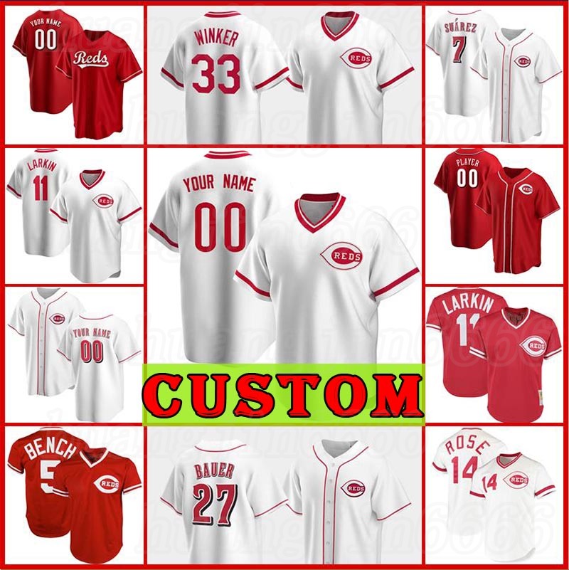 Reds 19 Joey Votto Custom 5 Johnny Bench 7 Eugenio Suarez Cincinnati Baseball 14 Pete Rose Barry Larkin Ken Griffey Jr 22 Derek Dietrich Jerseys, Custom new retro(hongren)
Reds 19 Joey Votto Custom 5 Johnny Bench 7 Eugenio Suarez Cincinnati Baseball 14 Pete Rose Barry Larkin Ken Griffey Jr 22 Derek Dietrich Jerseys, Custom new retro(hongren)