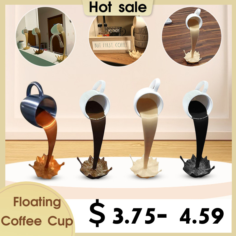 Floating Spilling Coffee Cup Sculpture Kitchen Decoration Spilling Magic Pouring Splash Creative Coffee Mug Home Decoration L0309 
Floating Spilling Coffee Cup Sculpture Kitchen Decoration Spilling Magic Pouring Splash Creative Coffee Mug Home Decoration L0309