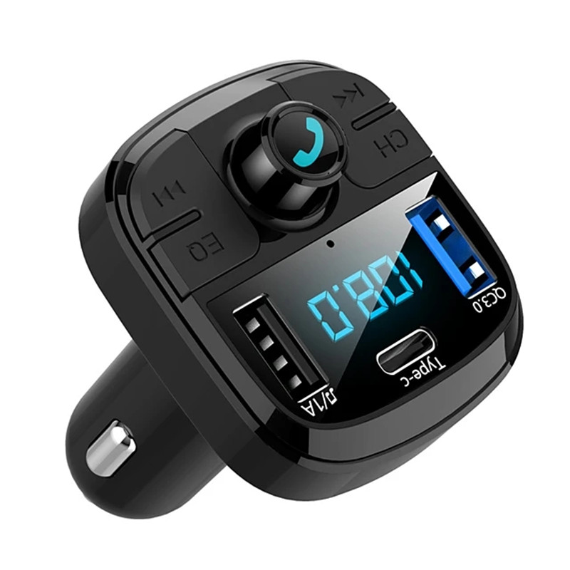 Fast Car Chargers USB Quick Charge QC 3.0 Bluetooth 5.0 FM Transmitter MP3 Music Player Wireless Adapter Modulator Handsfree Calling Audio Receiver Fo