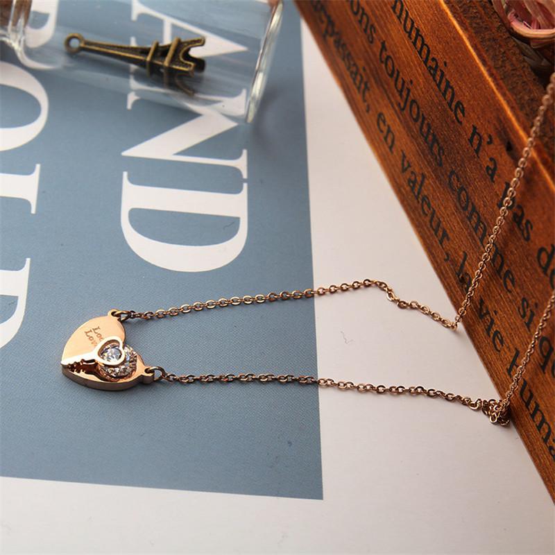 Pendant Necklaces Love Titanium Steel Necklace Women's Colorfast Inlaid Zircon Clavicle Chain Goth, Silver
Pendant Necklaces Love Titanium Steel Necklace Women's Colorfast Inlaid Zircon Clavicle Chain Goth, Silver