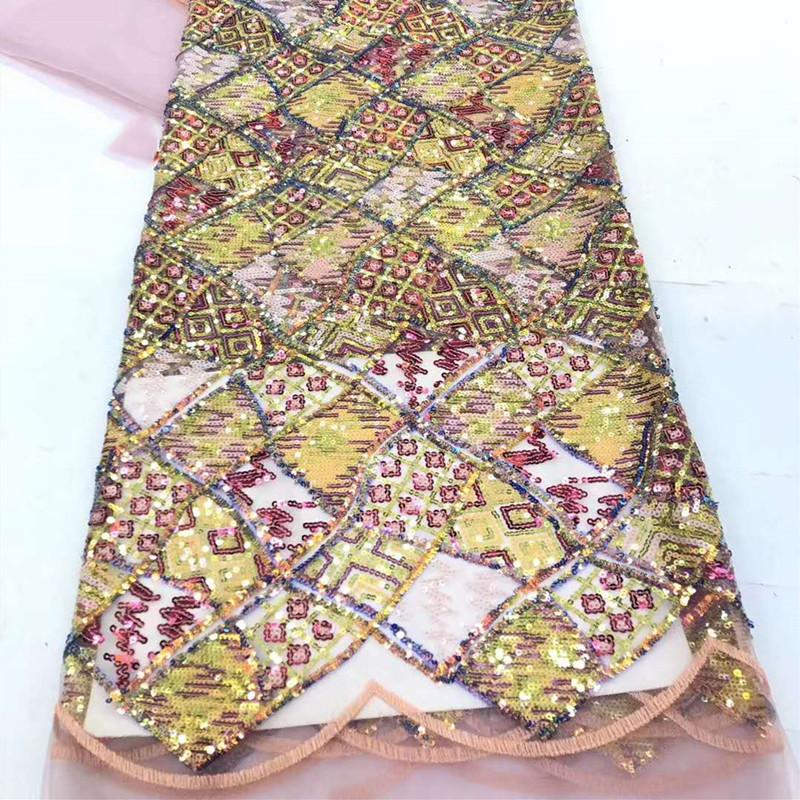 Fashion wedding / dress fabrics French mesh lace sequins African lace fabrics Nigeria sequins Ladies dress design fabric 
Fashion wedding / dress fabrics French mesh lace sequins African lace fabrics Nigeria sequins Ladies dress design fabric