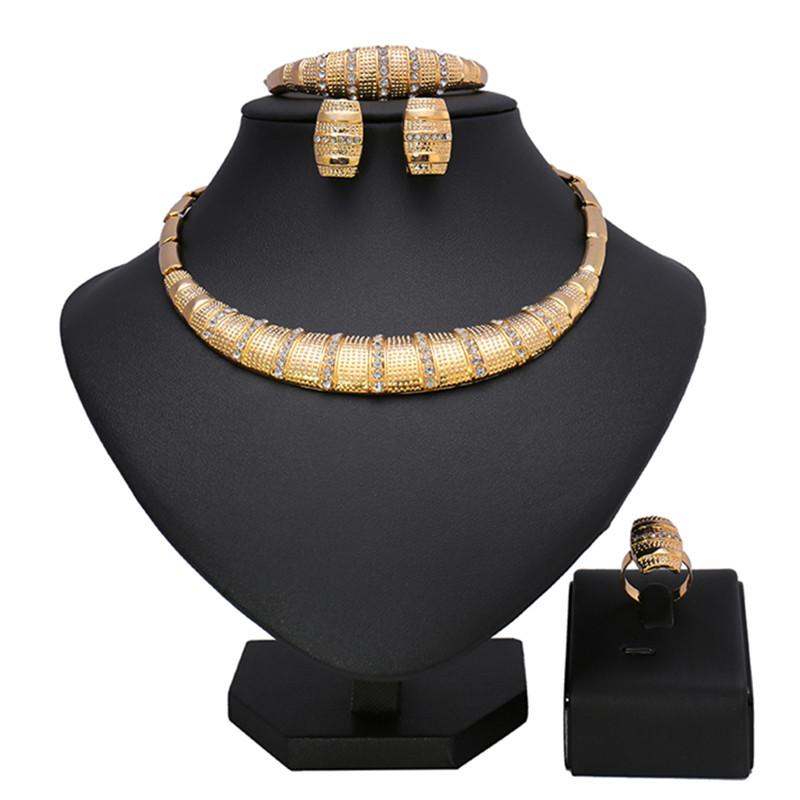 Earrings & Necklace Longqu Exquisite Dubai Gold Designer Jewelry Set 2021 Nigerian Wedding African Beads Bridal Wholesale Joyería, As pic
Earrings & Necklace Longqu Exquisite Dubai Gold Designer Jewelry Set 2021 Nigerian Wedding African Beads Bridal Wholesale Joyería, As pic