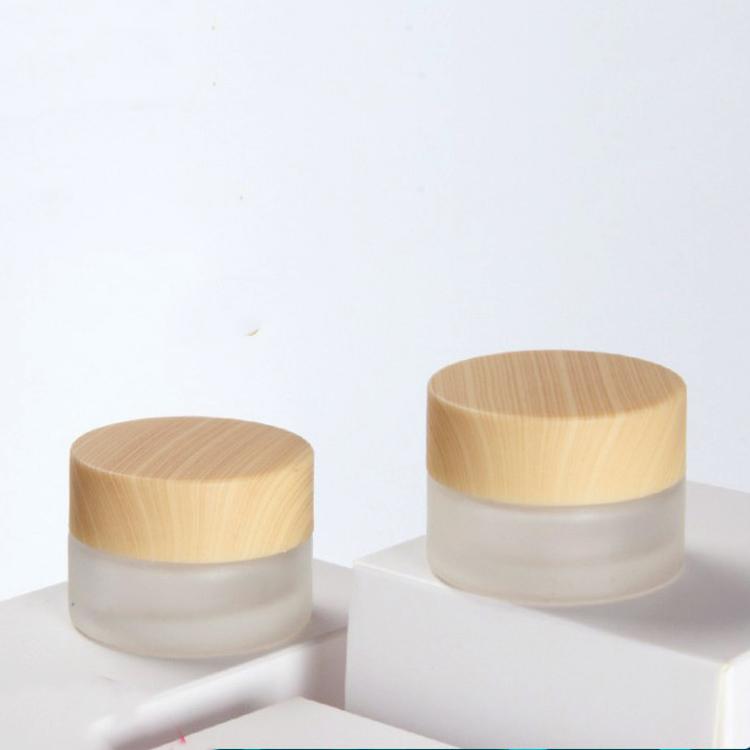 5G Wood Grain Cover Skin Care Bottle Cream Jar Transparent Cosmetic Packaging Eye Cream Sample Bottle 10pcs/lot