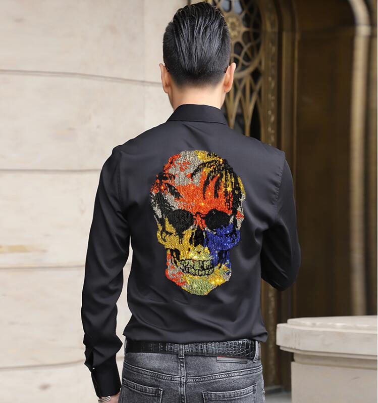 2021 Fashion Spring Autumn Men Shirts New Arrivals Slim Fit Male Solid Long Sleeve British Style Rhinestone Men's Shirt P3rq, As shown
2021 Fashion Spring Autumn Men Shirts New Arrivals Slim Fit Male Solid Long Sleeve British Style Rhinestone Men's Shirt P3rq, As shown