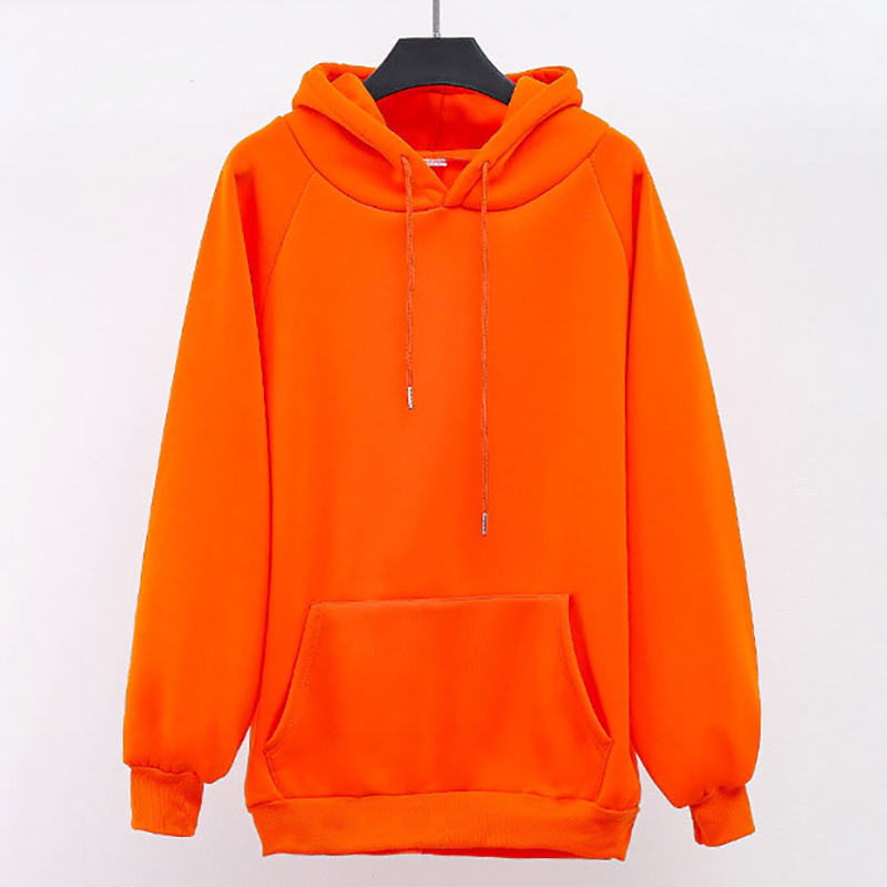 Hoodies Women Solid Color Oversize Sweatshirt Casual Thick Pocket Clothes Warm Autumn Winter Crewneck Hoodies Sweatshirts Women 201112
