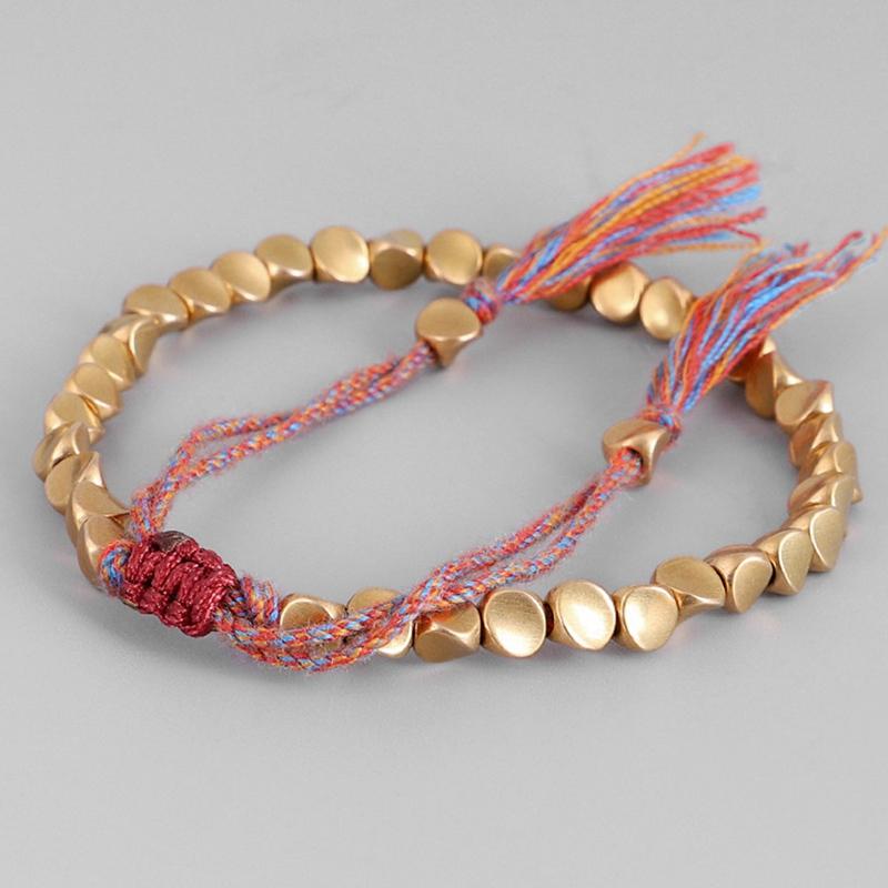 Charm Bracelets Handmade Tibetan Buddhist Braided Cotton Copper Beads Lucky Rope Bracelet & Bangles For Women Men Thread
Charm Bracelets Handmade Tibetan Buddhist Braided Cotton Copper Beads Lucky Rope Bracelet & Bangles For Women Men Thread