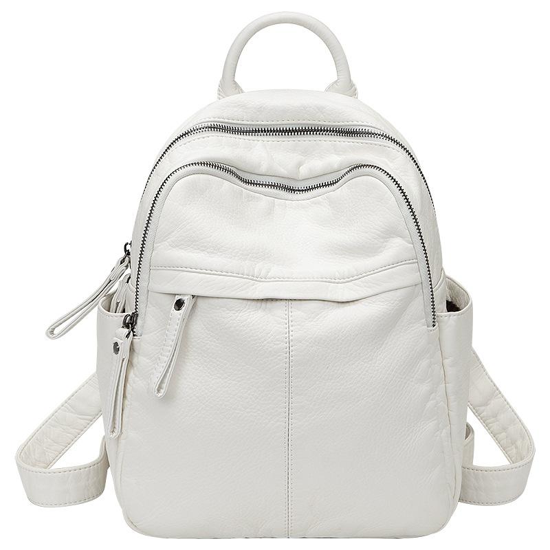 White Backpack Leather Women Backpack Mochila Soft Leather Designer Bags Female Shoulder Bag Travel School Bags, Black
White Backpack Leather Women Backpack Mochila Soft Leather Designer Bags Female Shoulder Bag Travel School Bags, Black