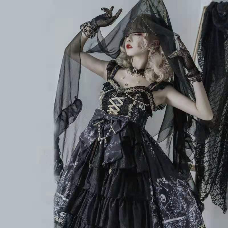 Casual Dresses Vintage Gothic Lolita Dress Black White Ruffle Victorian Women Kawaii Clothing Blouse Clothes, Black fan
Casual Dresses Vintage Gothic Lolita Dress Black White Ruffle Victorian Women Kawaii Clothing Blouse Clothes, Black fan
