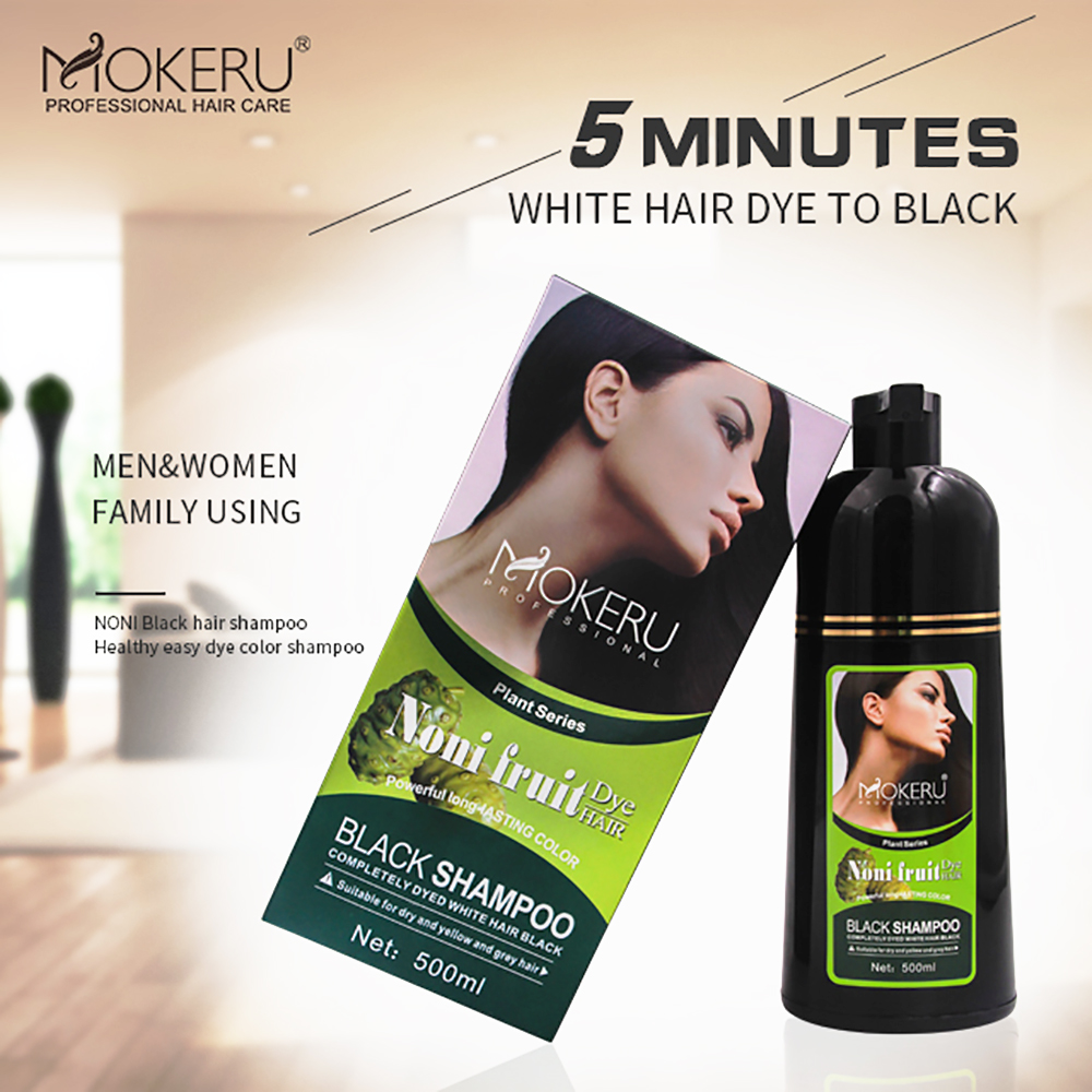 Mokeru 500ml Natural 5 Minutes Fast Darkening Shampoo Noni Plant Essence Black Hair Dye Shampoo For Covering Gray White HairScou
Mokeru 500ml Natural 5 Minutes Fast Darkening Shampoo Noni Plant Essence Black Hair Dye Shampoo For Covering Gray White HairScou