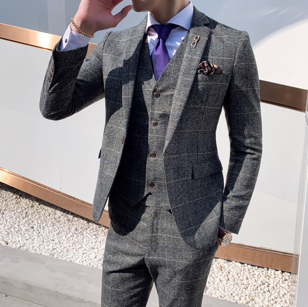 2021 Autumn Classic Groom Plaid Formal Piece Sets Business Gentleman Social Banquet Dress Gray Terno Masculino Suit Kofn
2021 Autumn Classic Groom Plaid Formal Piece Sets Business Gentleman Social Banquet Dress Gray Terno Masculino Suit Kofn