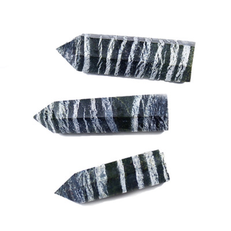Green zebra stone six-sided single-pointed Energy Pillar art ornaments Ability Quartz Tower Mineral Healing wands Reiki Natural Crystal Point
Green zebra stone six-sided single-pointed Energy Pillar art ornaments Ability Quartz Tower Mineral Healing wands Reiki Natural Crystal Point