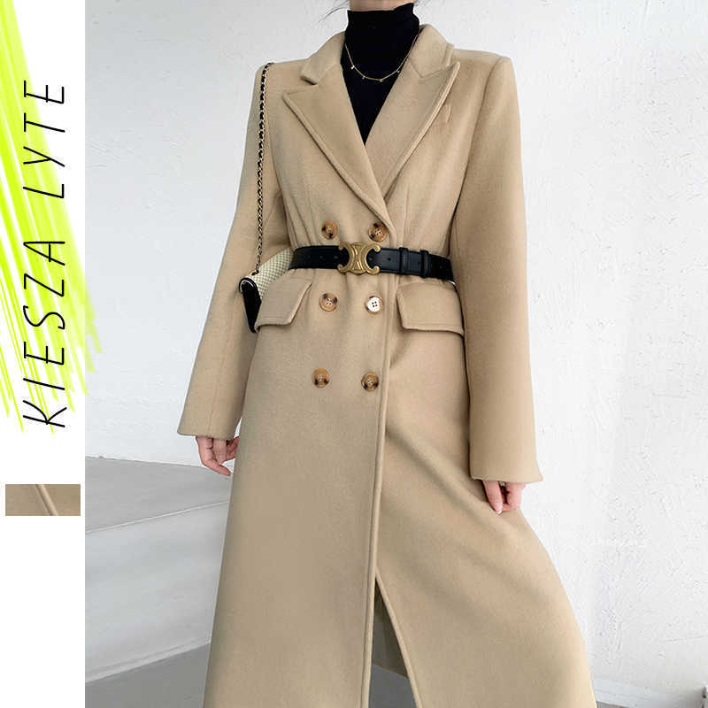 Fashion Women Wool Jackets Warm Korean Style Office Lady Elegant Khaki Long Coat Outerwear 210608
Fashion Women Wool Jackets Warm Korean Style Office Lady Elegant Khaki Long Coat Outerwear 210608