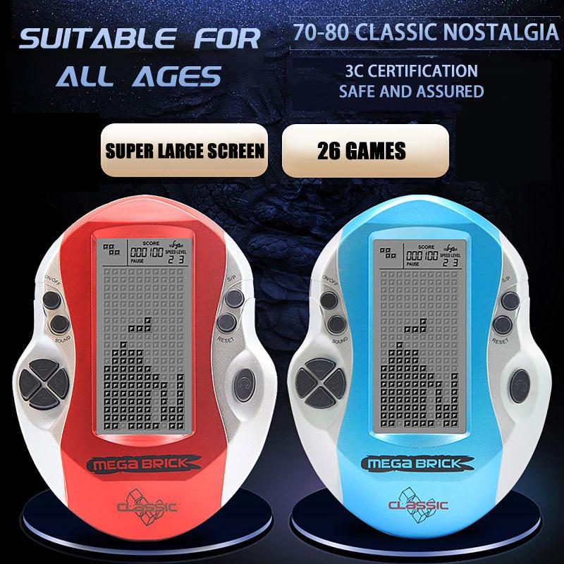 Portable Game Players Console Tetris Handheld Mini Electronic Machine Lcd Screen Nostalgic Decompression Toy Classic Gift