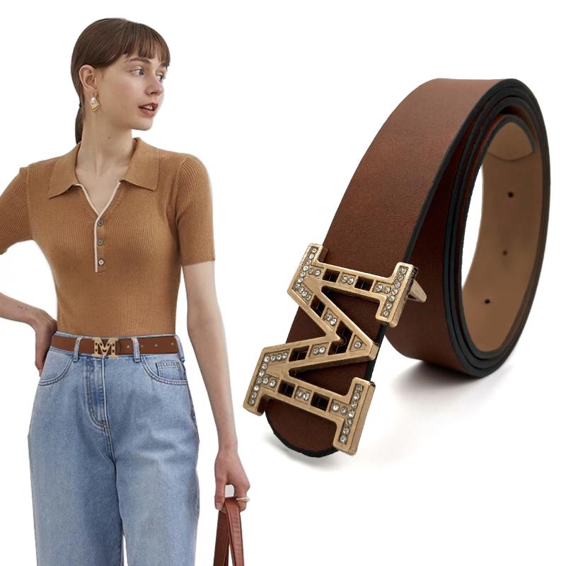 Belts Female Retro Fashion Gold Diamond Thin Belt Jeans Dress Suit Leather Luxury High Quality Designer Brand For Women Cowboy, Black;brown
Belts Female Retro Fashion Gold Diamond Thin Belt Jeans Dress Suit Leather Luxury High Quality Designer Brand For Women Cowboy, Black;brown