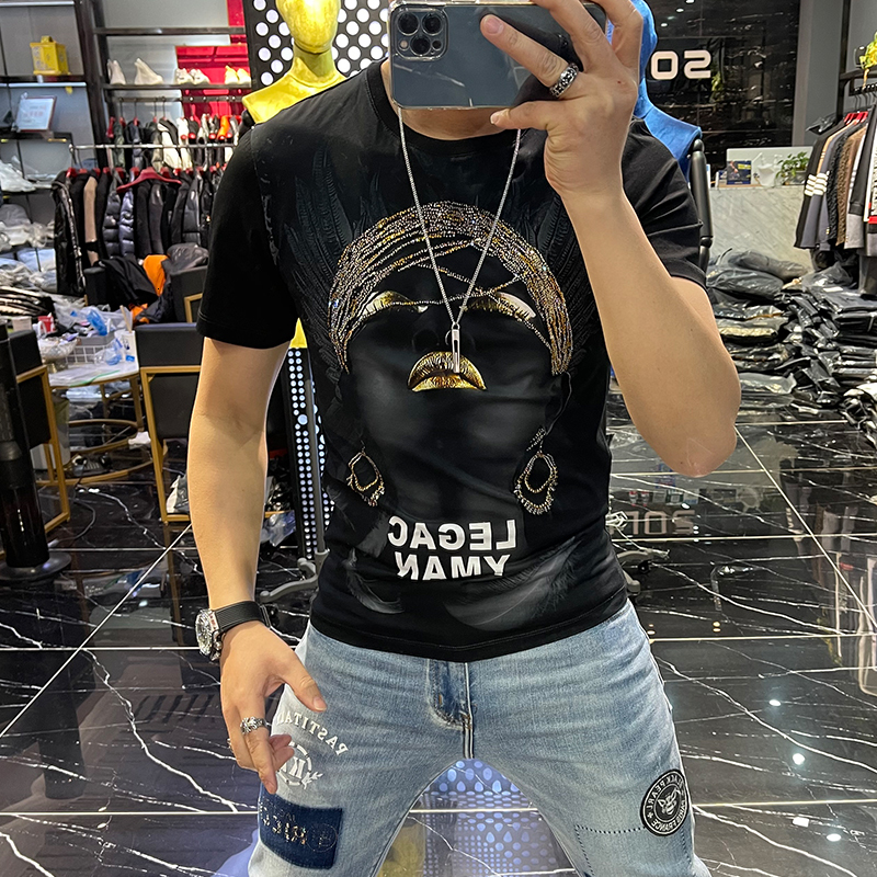 Men's 2021 New Fashion Heavy Printing T-shirt for Hot Drilling Camisetas Tshirt High Quality Spring t Shirt Men 1gs4, Black
Men's 2021 New Fashion Heavy Printing T-shirt for Hot Drilling Camisetas Tshirt High Quality Spring t Shirt Men 1gs4, Black