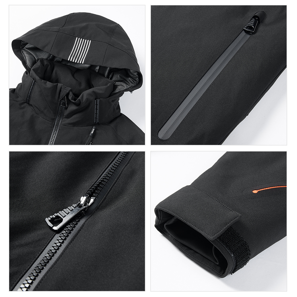 YAYA Goose Down Jacket Men Casual Collar Hooded Down Coats Charging Thermal Insulation Temperature Control Waterproof Down Coat 201225