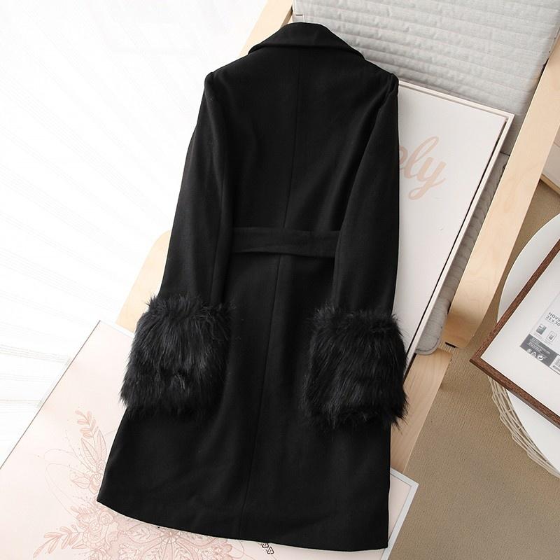 Women's Wool & Blends Long Woman Coat Fashion Autumn Winter Belt Retro Versatile Office Lady Black Overcoat Windbreaker Casual Warm Female W
Women's Wool & Blends Long Woman Coat Fashion Autumn Winter Belt Retro Versatile Office Lady Black Overcoat Windbreaker Casual Warm Female W