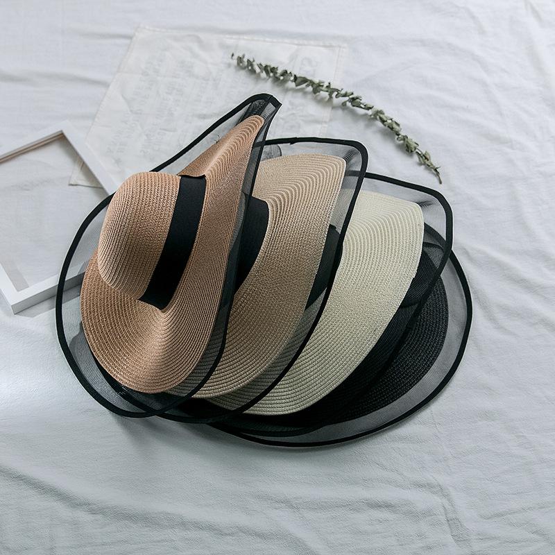 Wide Brim Hats Summer Big Net Yarn Breathable Foldable Ladies Holiday Hat UV Protection Foreign Travel Sunshade, Black
Wide Brim Hats Summer Big Net Yarn Breathable Foldable Ladies Holiday Hat UV Protection Foreign Travel Sunshade, Black