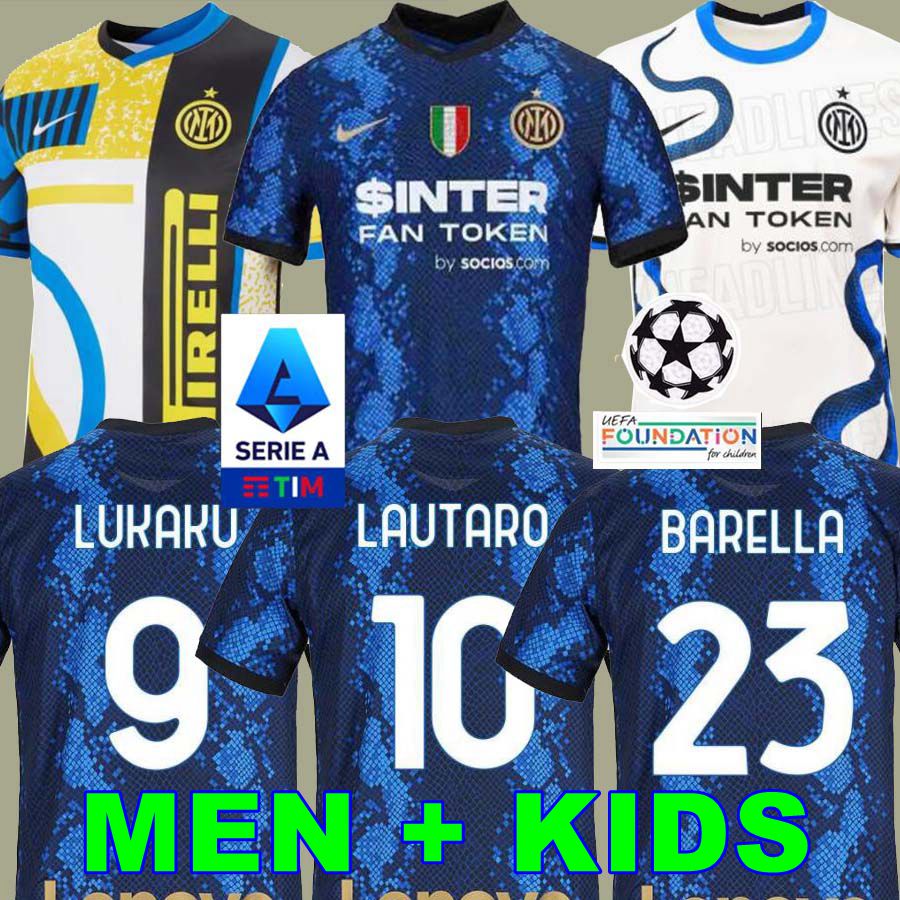 INTER MILAN soccer jersey LUKAKU BARELLA LAUTARO ERIKSEN VECINO 21 22 football shirt 2021 2022 uniforms men + kids kit 4th fourth KOLAROV D'AMBROSIO SKRINIAR BROZOVIC, Home kids
INTER MILAN soccer jersey LUKAKU BARELLA LAUTARO ERIKSEN VECINO 21 22 football shirt 2021 2022 uniforms men + kids kit 4th fourth KOLAROV D'AMBROSIO SKRINIAR BROZOVIC, Home kids