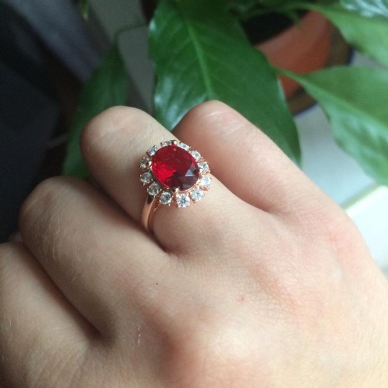 Cluster Rings Red Rhinestone Engagement Finger Ring For Women Rose Gold Color Crystal Fashion Brand Jewelry Girlfriend Gift R190, Golden;silver
Cluster Rings Red Rhinestone Engagement Finger Ring For Women Rose Gold Color Crystal Fashion Brand Jewelry Girlfriend Gift R190, Golden;silver