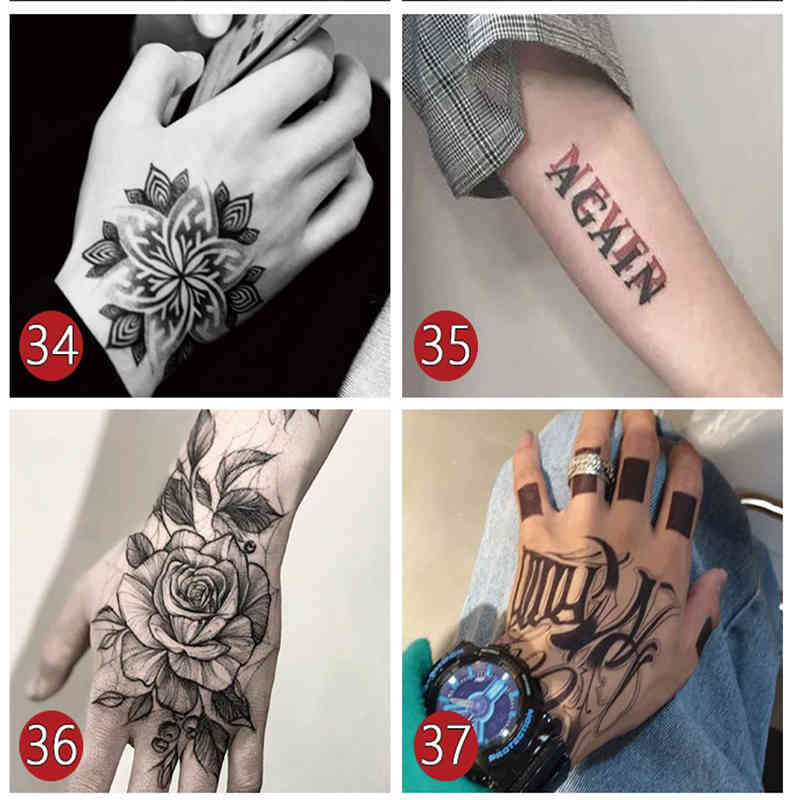 10pcs/lot fake hand tattoo rose peony flower letters sketch tattoo designs on finger armband wrist unique custom tattoo stickers
10pcs/lot fake hand tattoo rose peony flower letters sketch tattoo designs on finger armband wrist unique custom tattoo stickers