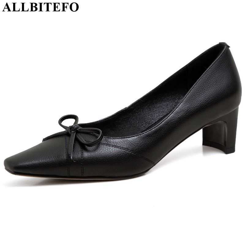 ALLBITEFO elegant bow-knot office heel high heels natural genuine leather high heel shoes fashion square toe women heels 210611, As picture
ALLBITEFO elegant bow-knot office heel high heels natural genuine leather high heel shoes fashion square toe women heels 210611, As picture