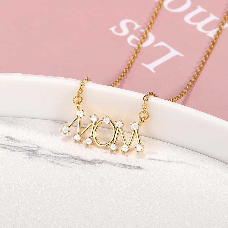 Pendant Necklaces Fashion Zircon MOM Necklace For Woman Bohemian Golden Choker Party Wedding Neck Chain Couple Jewelry Gift
Pendant Necklaces Fashion Zircon MOM Necklace For Woman Bohemian Golden Choker Party Wedding Neck Chain Couple Jewelry Gift
