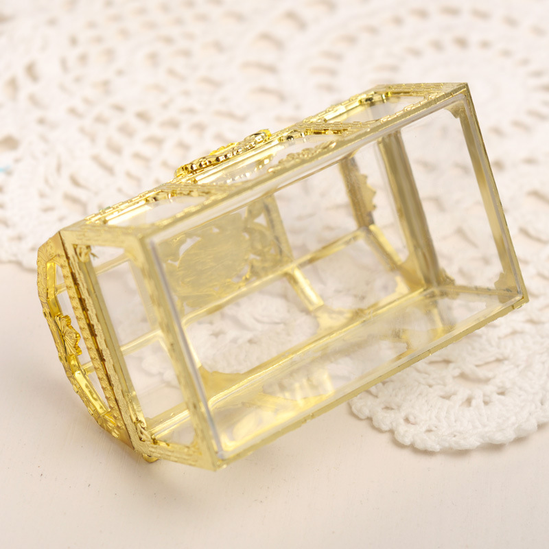 party favors candy box 96X36cm treasure chest shaped wedding favor holders european style celebration gorgeous shining candy boxes