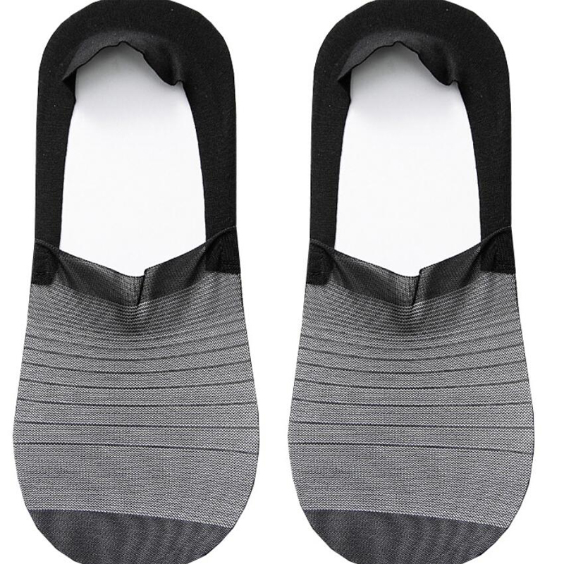 Men Socks Slippers Summer Solid Ice Silk Short Invisible Sock Slippers Traceless New No Show hosiery