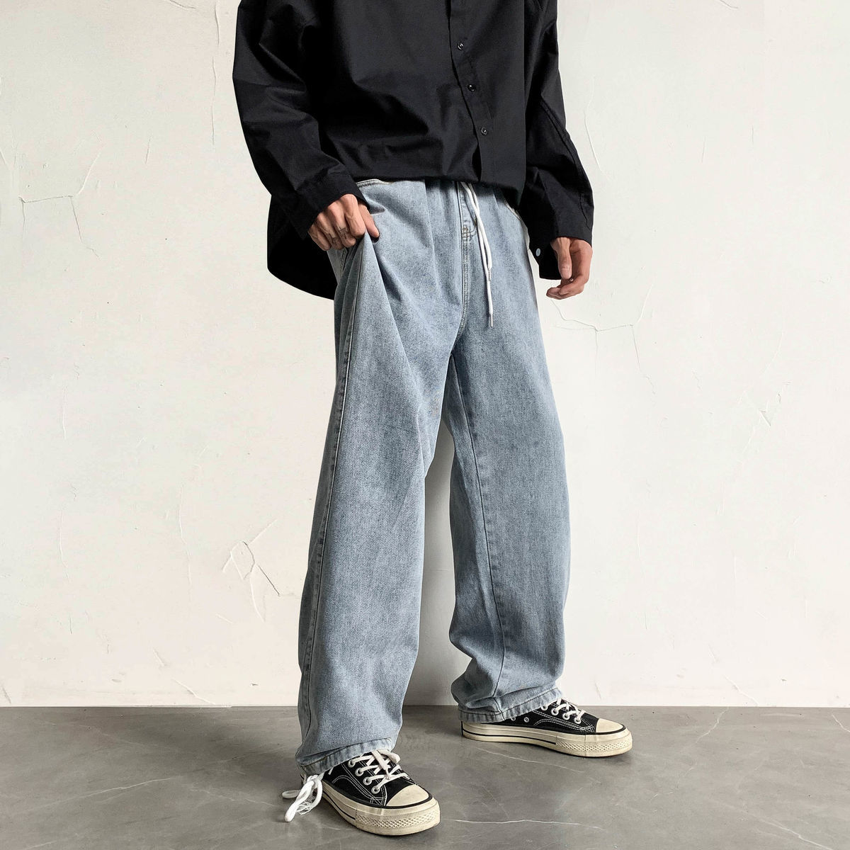 2021 New Male Loose Elastic Black/blue Baggy Homme Stretch Cargo Pocket Biker Jeans Denim Pants Size S-2xl X4aj
2021 New Male Loose Elastic Black/blue Baggy Homme Stretch Cargo Pocket Biker Jeans Denim Pants Size S-2xl X4aj