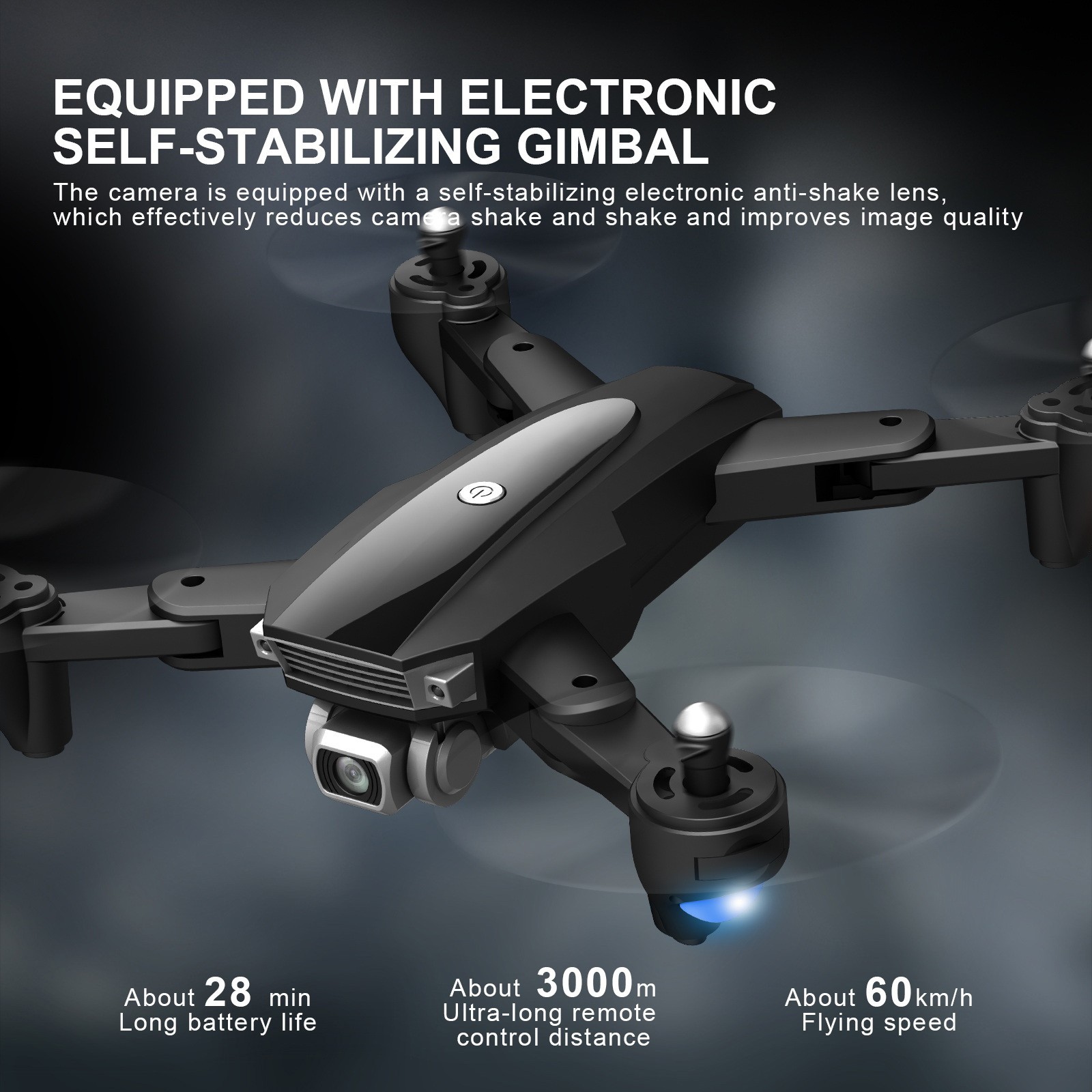 Foldable RC Drone With 5G WIFI FPV GPS 6K HD Camera Brushless Motor Foldable Quadcopter RC Drone Distance 3KM, Black
Foldable RC Drone With 5G WIFI FPV GPS 6K HD Camera Brushless Motor Foldable Quadcopter RC Drone Distance 3KM, Black