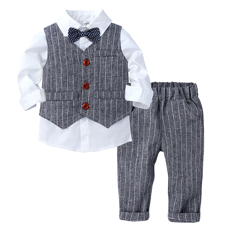 2021 New Formal Toddler Boy Gentleman Style Kids Clothes Set Long Sleeve Shirt+vest+pants Spring Autumn Children Clothing Ajp3, Beige
2021 New Formal Toddler Boy Gentleman Style Kids Clothes Set Long Sleeve Shirt+vest+pants Spring Autumn Children Clothing Ajp3, Beige