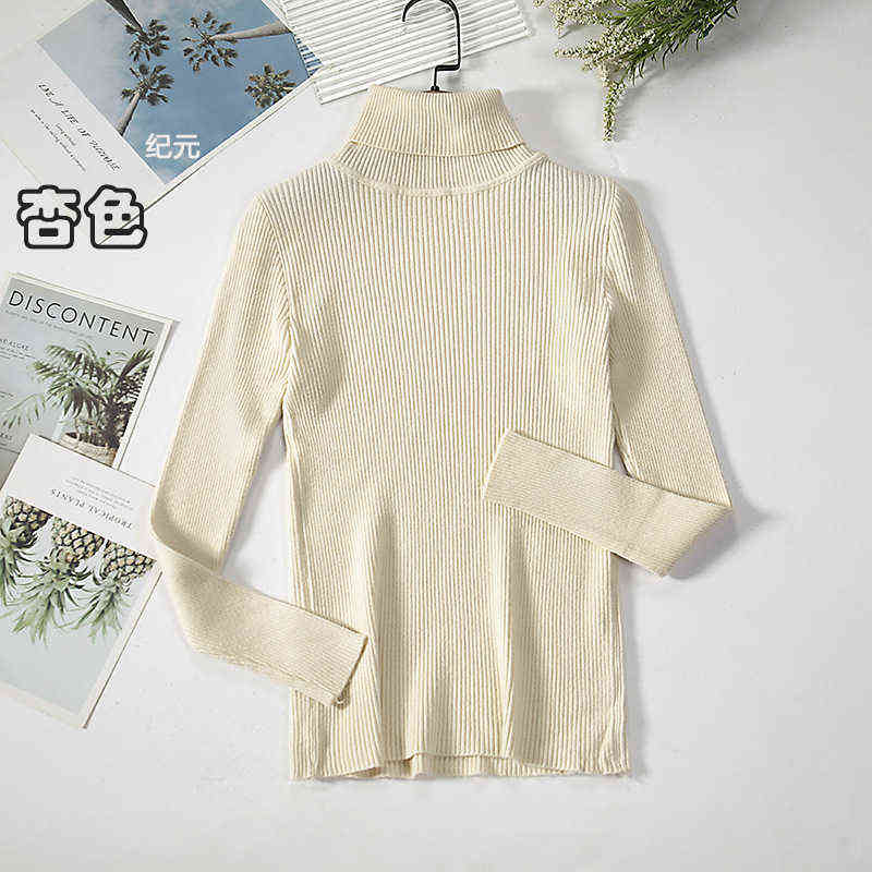 Winter autumn turtleneck Black Sweater Women Skinny Elastic Knitted Soft Pullover Sweater female Full korean Pullovers jumpers 211123wtt
