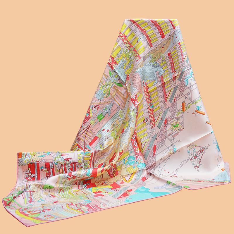 Scarves HuaJun 2 Store||Pink "La Legende Du Cheval A Plumes" 90 Silk Square Scarf, Twill Printing, Anti-wrinkle, Handmade Stitching
Scarves HuaJun 2 Store||Pink "La Legende Du Cheval A Plumes" 90 Silk Square Scarf, Twill Printing, Anti-wrinkle, Handmade Stitching