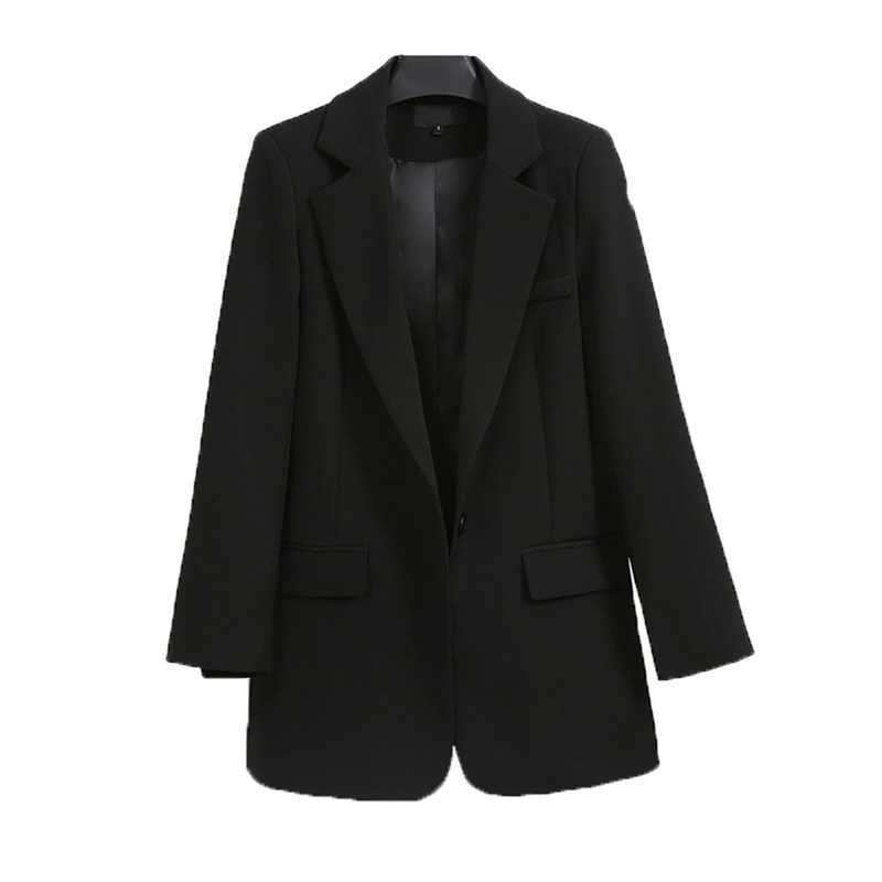 Fashion Autumn Winter Suit Work Wear Suit Long Sleeve Leisure Slim Version Coat Black Jacket 210930