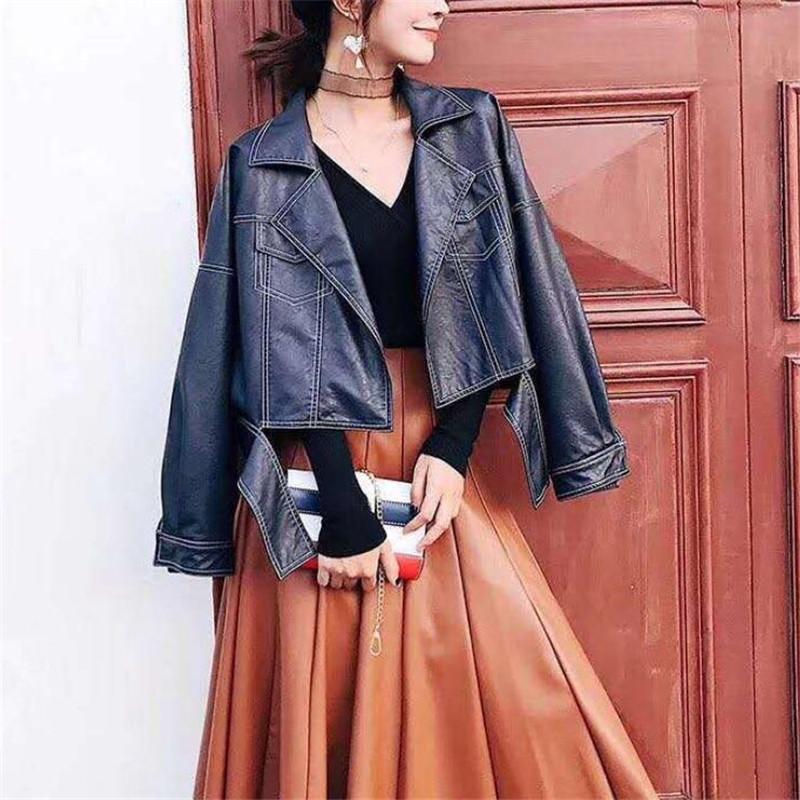 Women's Leather & Faux Spring And Autumn Models Black Lapels Open Line Decoration Pu Jacket Coat Motorcycle CoaLadies Short Fashion
Women's Leather & Faux Spring And Autumn Models Black Lapels Open Line Decoration Pu Jacket Coat Motorcycle CoaLadies Short Fashion