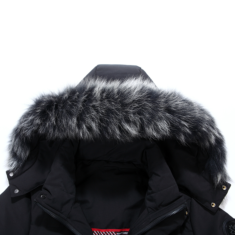 -40 Celsius Deep Winter 80% White Duck Down Jacket Men Real Fur Collar Thicken Outwear Waterproof Long Down Coat Men Overcoat 201225