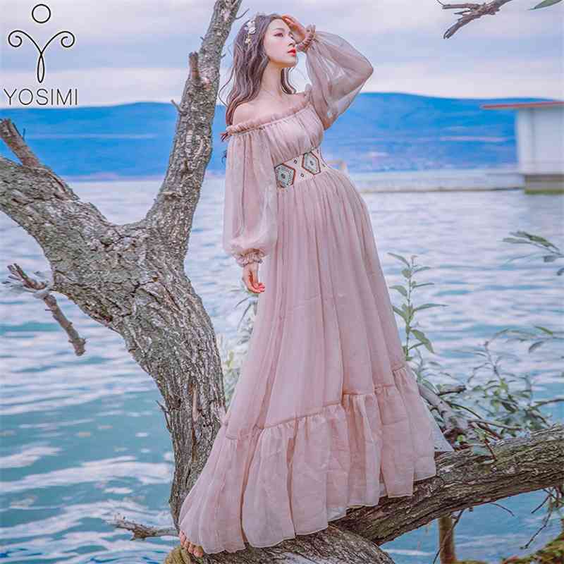 YOSIMI Summer Maxi Embroidery Voile Long Women Dress for Travel Tunic Fairy Party es Court Style Ankle-Length 210604, Blue
YOSIMI Summer Maxi Embroidery Voile Long Women Dress for Travel Tunic Fairy Party es Court Style Ankle-Length 210604, Blue