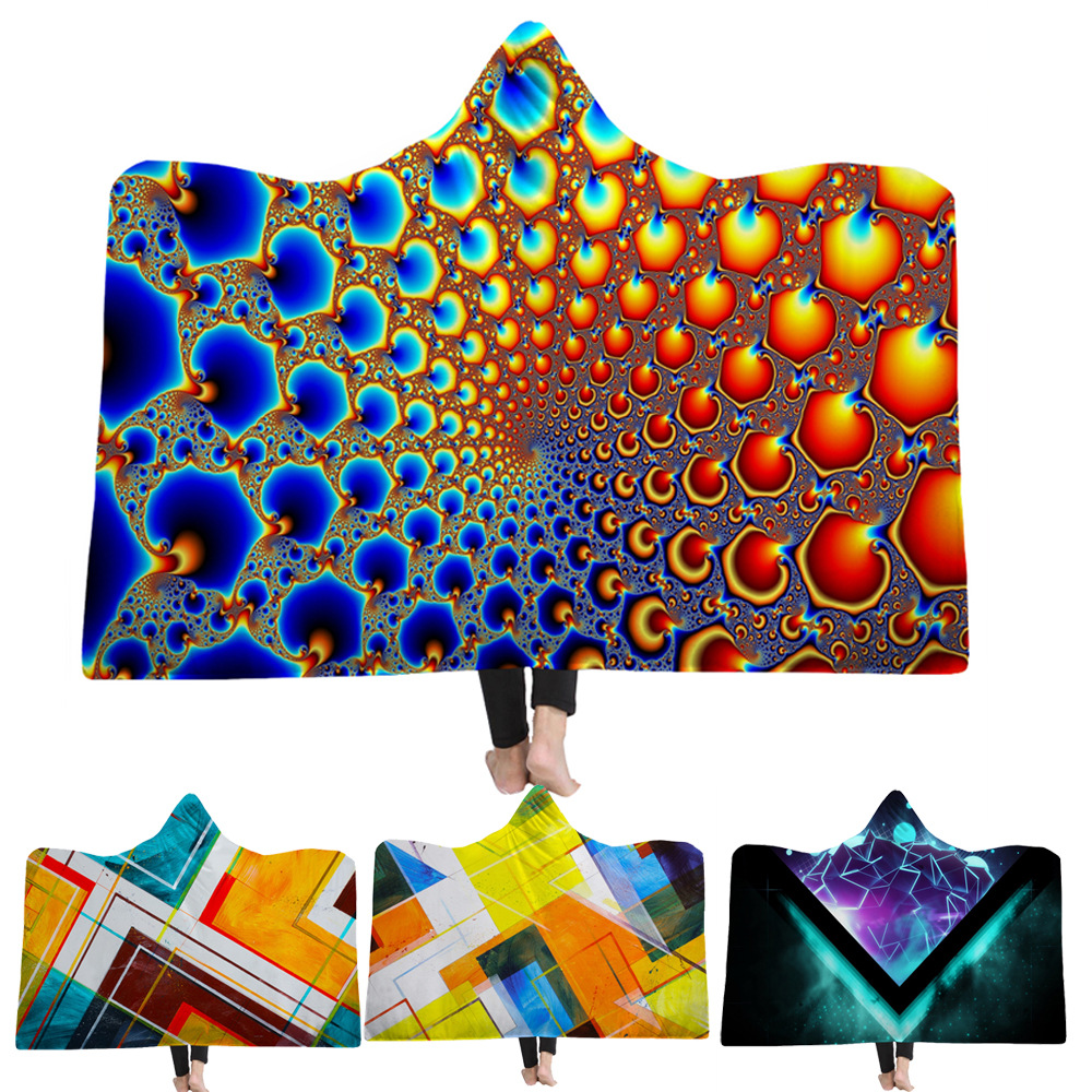 Child Adults Geometry Blanket Colorful Home Warm Three-dimensional Diamond Geometric Patterns Hooded Blankets Wearable Children Kids Gift
Child Adults Geometry Blanket Colorful Home Warm Three-dimensional Diamond Geometric Patterns Hooded Blankets Wearable Children Kids Gift